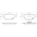 Set di 4 pastiglie freno BREMBO P 86 024