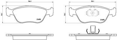 Set di 4 pastiglie freno BREMBO P 86 024