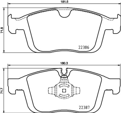 Set di 4 pastiglie freno BREMBO P 86 026
