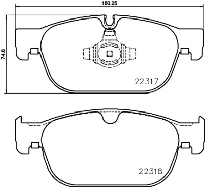 Set di 4 pastiglie freno BREMBO P 86 027