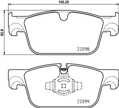 Set di 4 pastiglie freno BREMBO P 86 028