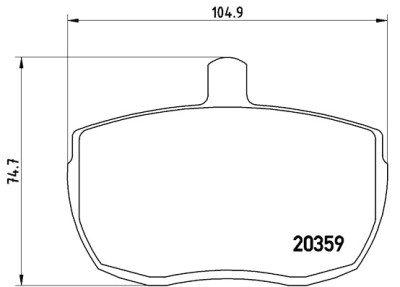 Set di 4 pastiglie freno BREMBO P A6 001