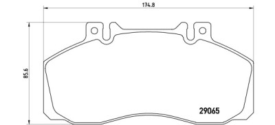 Set di 4 pastiglie freno BREMBO P A6 008