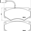 Set di 4 pastiglie freno BREMBO P A6 013