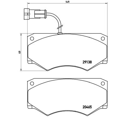 Set di 4 pastiglie freno BREMBO P A6 016
