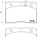 Set di 4 pastiglie freno BREMBO P A6 020