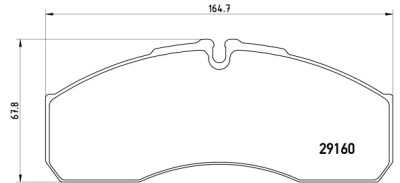 Set di 4 pastiglie freno BREMBO P A6 022