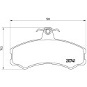Set di 4 pastiglie freno BREMBO P A6 024