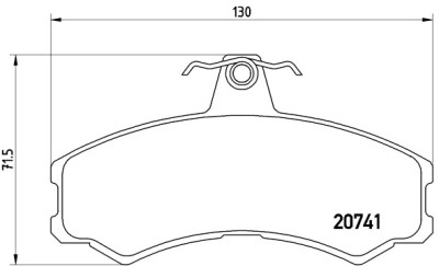 Set di 4 pastiglie freno BREMBO P A6 024