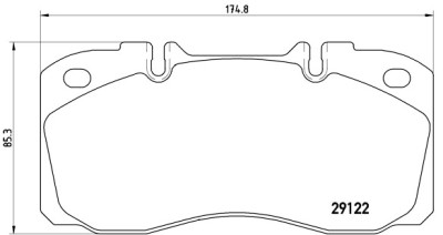 Set di 4 pastiglie freno BREMBO P A6 025