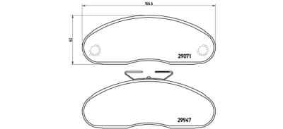 Set di 4 pastiglie freno BREMBO P B7 001
