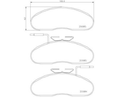 Set di 4 pastiglie freno BREMBO P B7 002