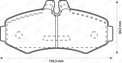 Set di 4 pastiglie dei freni