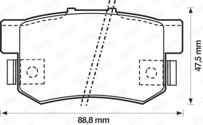 Set di 4 pastiglie dei freni