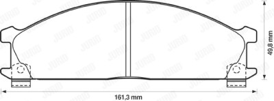 Set di 4 pastiglie dei freni