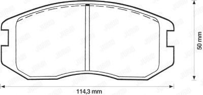 Set di 4 pastiglie dei freni