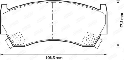 Set di 4 pastiglie dei freni