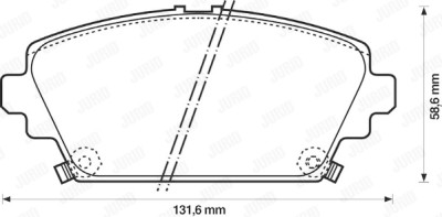 Set di 4 pastiglie dei freni