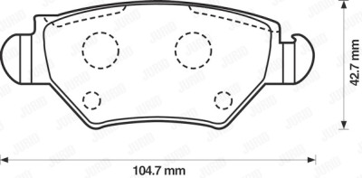 Set di 4 pastiglie dei freni