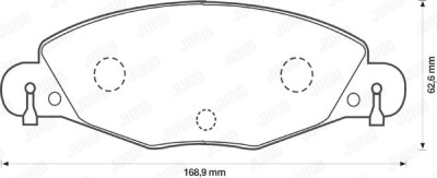 Set di 4 pastiglie dei freni