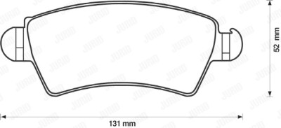 Set di 4 pastiglie dei freni