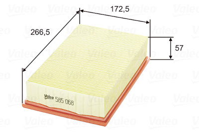 Filtro aria VALEO 585068