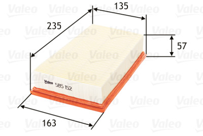 Filtro aria VALEO 585152