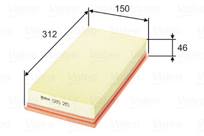 Filtro aria VALEO 585215