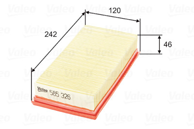 Filtro aria VALEO 585326