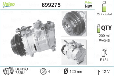 Compressore, Climatizzatore VALEO 699275