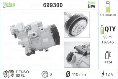 Compressore, Climatizzatore VALEO 699300