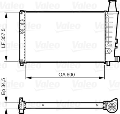 Radiatore, raffreddamento motore VALEO 730494