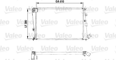 Radiatore, raffreddamento motore VALEO 730959