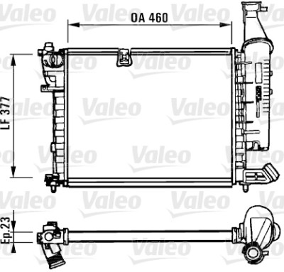 Radiatore, raffreddamento motore VALEO 731295