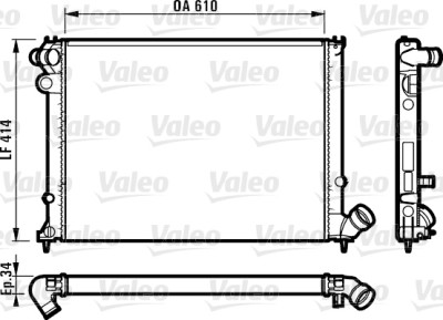 Radiatore, raffreddamento motore VALEO 731573