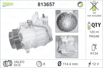 Compressore, Climatizzatore VALEO 813657
