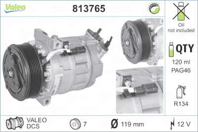 Compressore, Climatizzatore VALEO 813765