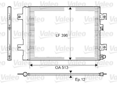 Condensatore, aria condizionata VALEO 814077
