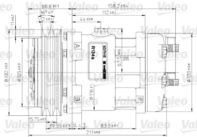 Compressore, Climatizzatore VALEO 815863