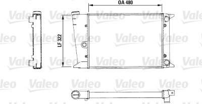 Radiatore, raffreddamento motore VALEO 883435