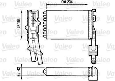 Radiatore di riscaldamento VALEO 883972
