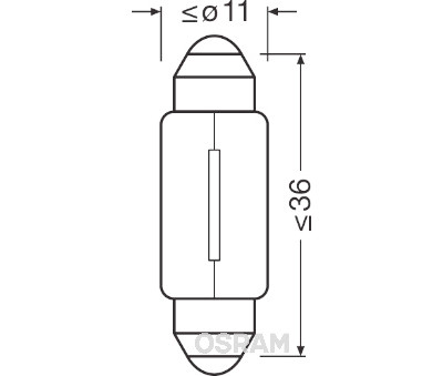 Lampada, luce targa OSRAM 6418