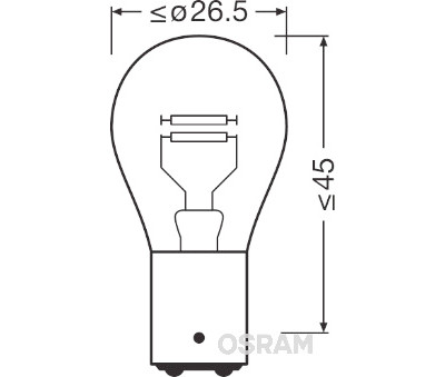 Lampada a incandescenza, luce posteriore/freno OSRAM 7225