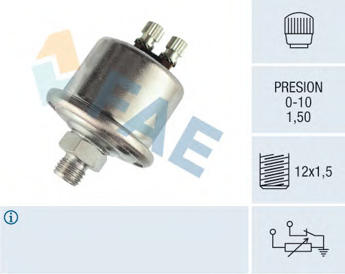 Sensor, presión de aceite