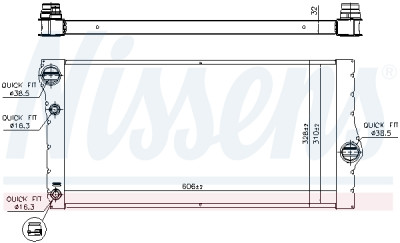 Radiatore, Raffreddamento motore NISSENS 60769