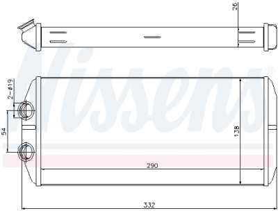 NISSENS 71164 Radiatore riscaldante