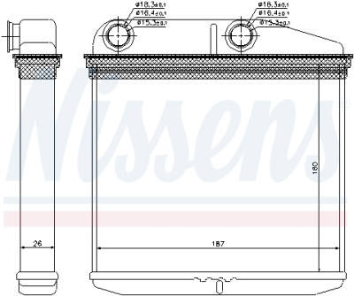 NISSENS 71456 Radiatore riscaldante