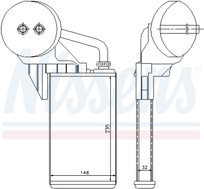 NISSENS 72207 Radiatore riscaldante