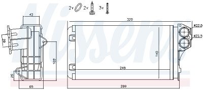 NISSENS 72941 Radiatore riscaldante