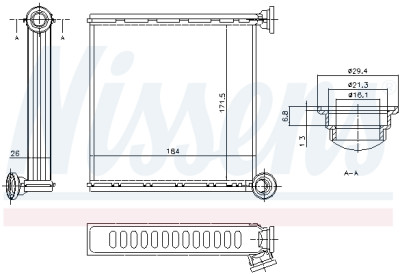 NISSENS 73980 Radiatore riscaldante